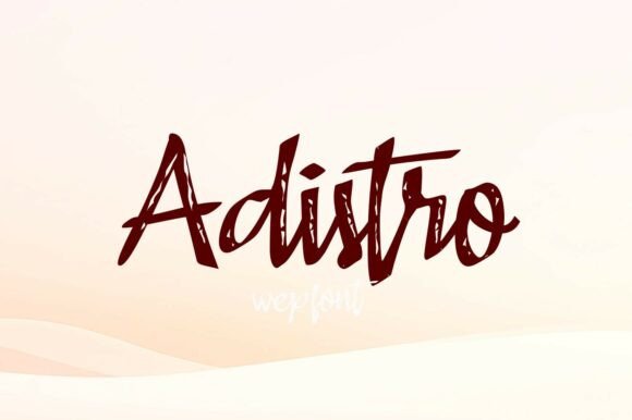Adistro: A Bold Brush Font for Handmade Products