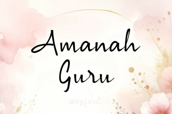 Amanah Guru: A Graceful Script Font for Elegant Branding