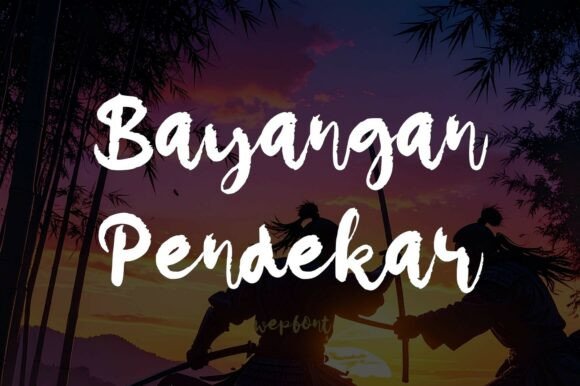 Bayangan Pendekar: A Dynamic Script Font for Bold Branding