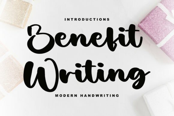 Benefit Writing: A Sweet and Cursive Font for Web Design