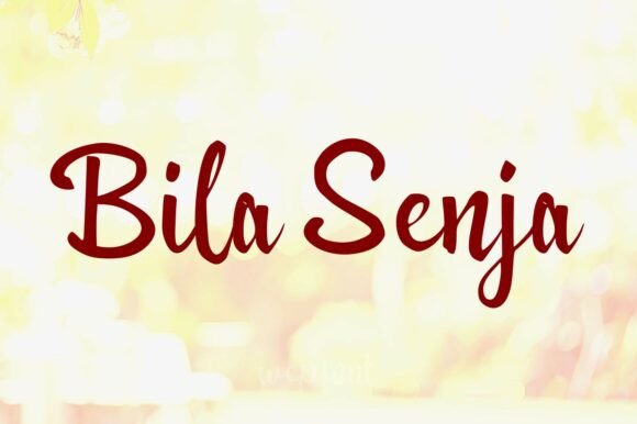 Bila Senja: A Romantic Script Font for Crafters and Creators