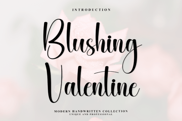 Blushing Valentine: A Modern Script Font for Elegant Branding