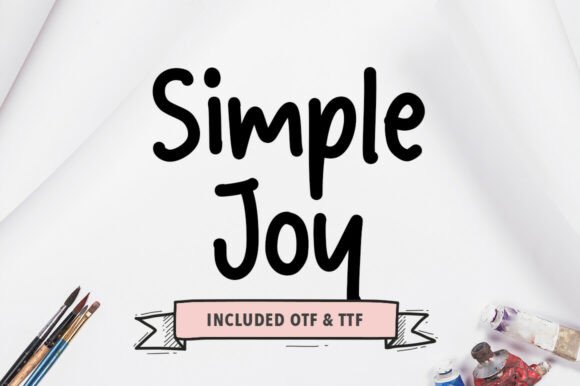 Simple Joy: A Handwritten Brush Font for Editorial Elegance